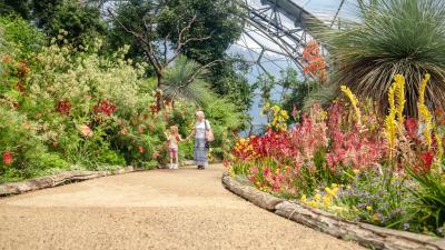 Woman and girl in Western Australia Garden at Eden Project